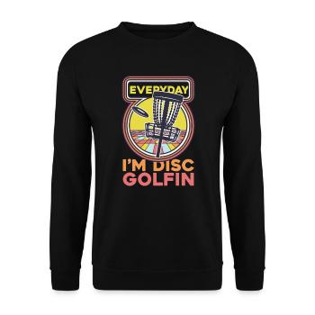 Frisbee Golf - Unisex Sweatshirt - black - Front - Alina (178cm) & Michal (187cm)