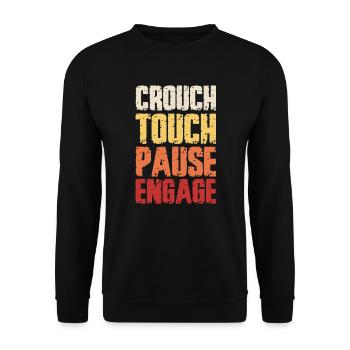 Rugby - Unisex Sweatshirt - black - Front - Alina (178cm) & Michal (187cm)