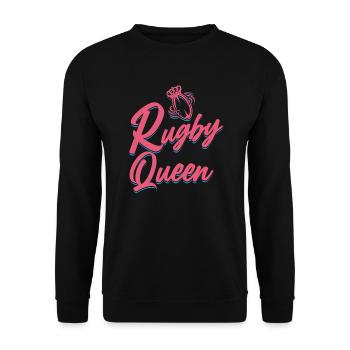 Rugby - Unisex Pullover - Schwarz - Vorne - Alina (178cm) & Michal (187cm)