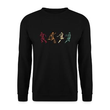 Retro Rugby Vintage Rugby - Unisex Sweatshirt - black - Front - Alina (178cm) & Michal (187cm)