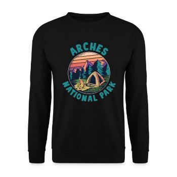 États-Unis États-Unis Parc national - Sweat-shirt Unisexe - noir - Devant - Alina (178cm) & Michal (187cm)