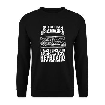 Programmeur De Coder Software Développeur - Sweat-shirt Unisexe - noir - Devant - Alina (178cm) & Michal (187cm)