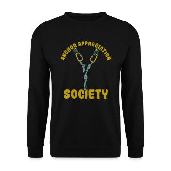 Retro Alpinisme Alpinisme Vintage Grimpeurs - Sweat-shirt Unisexe - noir - Devant - Alina (178cm) & Michal (187cm)