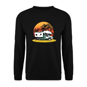 Caravane Camping-car Caravan Camper - Sweat-shirt Unisexe - noir - Devant - Alina (178cm) & Michal (187cm)