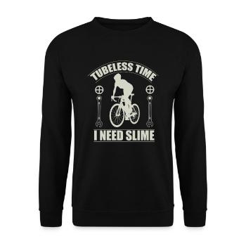 Road Bike Bicycle Road Cyclist Cycling Cyclist - Unisex Sweatshirt - black - Front - Alina (178cm) & Michal (187cm)