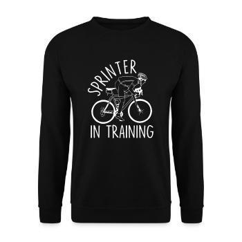 Road Bike Bicycle Road Cyclist Cycling Cyclist - Unisex Sweatshirt - black - Front - Alina (178cm) & Michal (187cm)