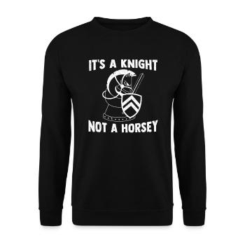 Pièce d’échecs - Sweat-shirt Unisexe - noir - Devant - Alina (178cm) & Michal (187cm)