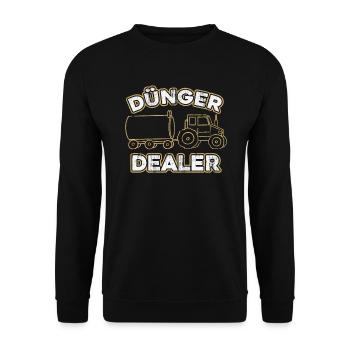 Landwirt Bauer Landwirtschaft - Unisex Pullover - Schwarz - Vorne - Alina (178cm) & Michal (187cm)