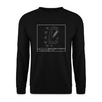 Climbing Mountaineering Climbers - Unisex Sweatshirt - black - Front - Alina (178cm) & Michal (187cm)