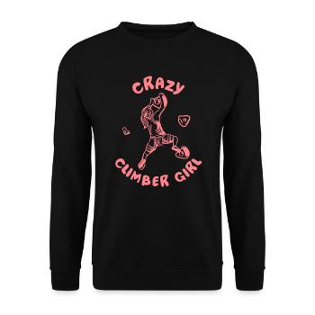 Climbing Mountaineering Climbers - Unisex Sweatshirt - black - Front - Alina (178cm) & Michal (187cm)
