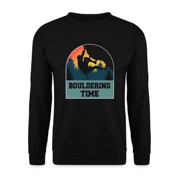 Bouldern - Unisex Pullover - Schwarz - Vorne - Alina (178cm) & Michal (187cm)