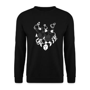 Pièce d’échecs - Sweat-shirt Unisexe - noir - Devant - Alina (178cm) & Michal (187cm)