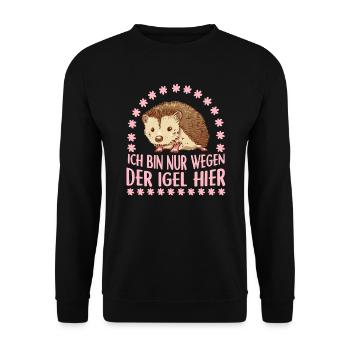 Hérisson - Sweat-shirt Unisexe - noir - Devant - Alina (178cm) & Michal (187cm)