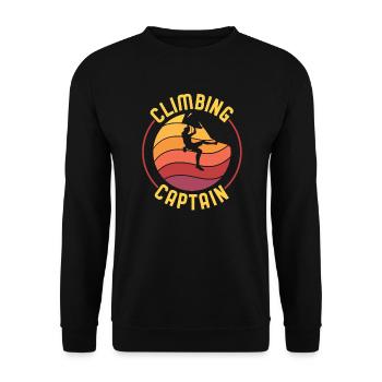 Climbing Mountaineering Climbers - Unisex Sweatshirt - black - Front - Alina (178cm) & Michal (187cm)