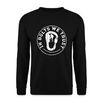 Climbing Mountaineering Climbers - Unisex Sweatshirt - black - Front - Alina (178cm) & Michal (187cm)