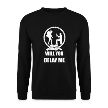 Climbing Mountaineering Climbers - Unisex Sweatshirt - black - Front - Alina (178cm) & Michal (187cm)