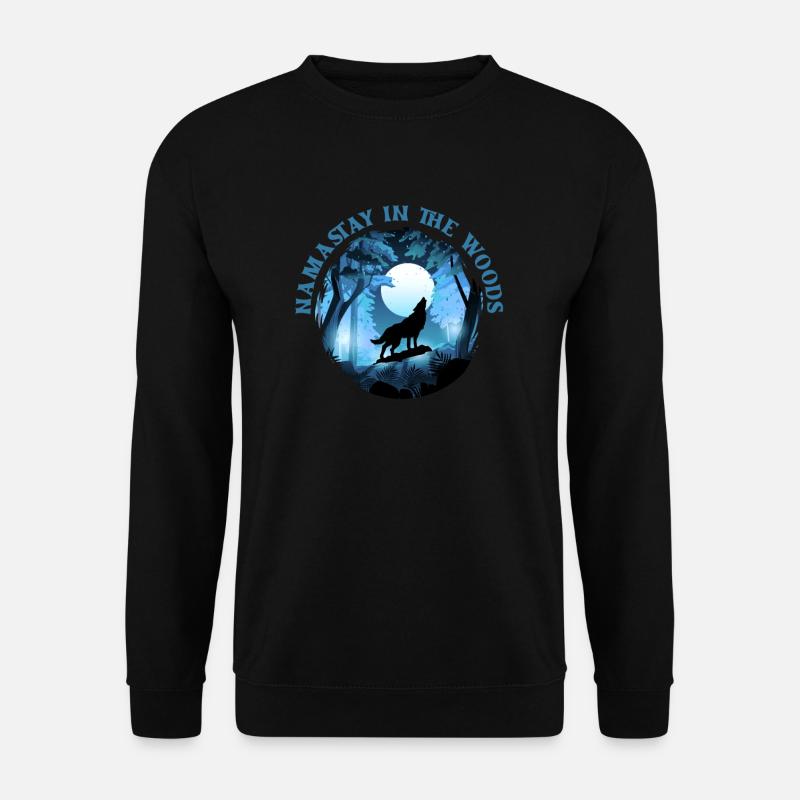 Wolf - Unisex Pullover - Schwarz