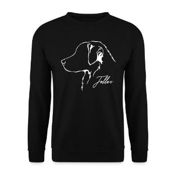 TOLLER Profil Hunde Hund Wilsigns - Unisex Pullover - Schwarz - Vorne - Alina (178cm) & Michal (187cm)
