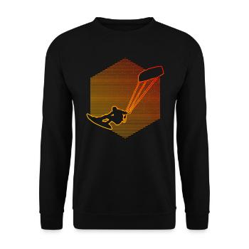 Kiting Kitesurfing Women Kitesurf Kite Men - Unisex Sweatshirt - black - Front - Alina (178cm) & Michal (187cm)