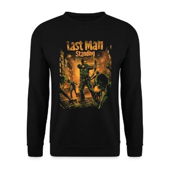 Zombie Apocalypse - Last Man Standing 02 - Unisex Sweatshirt - black - Front - Alina (178cm) & Michal (187cm)