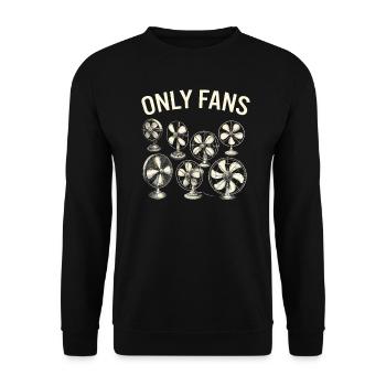 Funny Fans Vintage Fan Humor Retro Style - Unisex Sweatshirt - black - Front - Alina (178cm) & Michal (187cm)