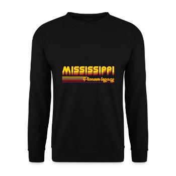 cool Mississippi USA states design - Unisex Sweatshirt - black - Front - Alina (178cm) & Michal (187cm)