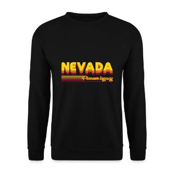 cool Nevada USA states design - Unisex Sweatshirt - black - Front - Alina (178cm) & Michal (187cm)