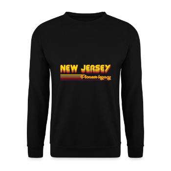 cool New Jersey USA states design - Unisex Sweatshirt - black - Front - Alina (178cm) & Michal (187cm)