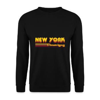 cool New York USA states design - Unisex Sweatshirt - black - Front - Alina (178cm) & Michal (187cm)