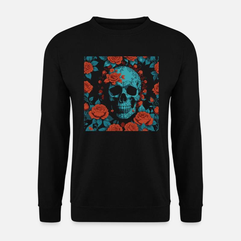 Skull and roses - Unisex Sweatshirt - black