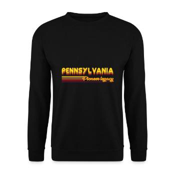 cool Pennsylvania USA states design - Unisex Sweatshirt - black - Front - Alina (178cm) & Michal (187cm)