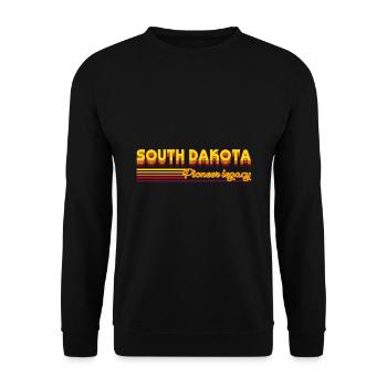 cool South Dakota USA states design - Unisex Sweatshirt - black - Front - Alina (178cm) & Michal (187cm)
