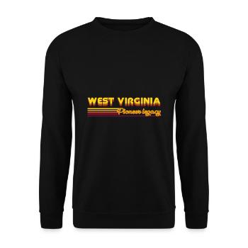 cool West Virginia USA states design - Unisex Sweatshirt - black - Front - Alina (178cm) & Michal (187cm)