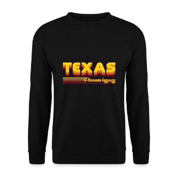 cool Texas USA states design - Unisex Sweatshirt - black - Front - Alina (178cm) & Michal (187cm)