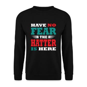 N’ayez crainte, le Hutmacher est là Tenue - Sweat-shirt Unisexe - noir - Devant - Alina (178cm) & Michal (187cm)