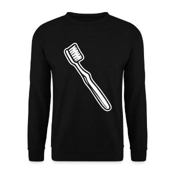 Toothbrush Design – Clean & Fun - Unisex Sweatshirt - black - Front - Alina (178cm) & Michal (187cm)