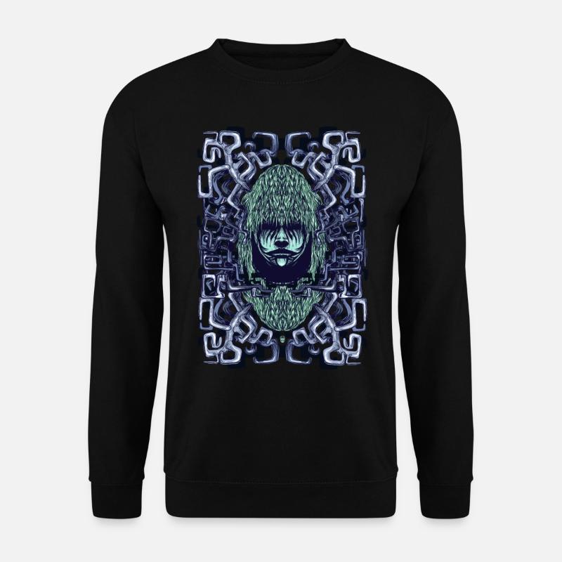 Boy with Labirinth Horns - Unisex Sweatshirt - black