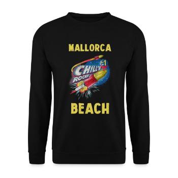 Mallorca Beach - Unisex Sweatshirt - black - Front - Alina (178cm) & Michal (187cm)