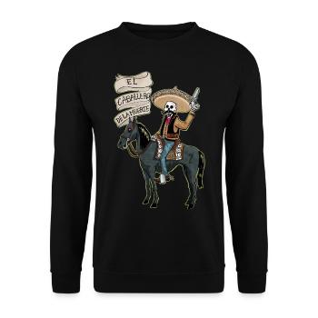 El Caballero de la muerte - Unisex Pullover - Schwarz - Vorne - Alina (178cm) & Michal (187cm)