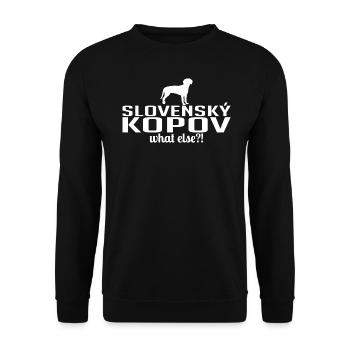 SLOVENSKY KOPOV what else Wilsigns Hundespruch - Unisex Pullover - Schwarz - Vorne - Alina (178cm) & Michal (187cm)