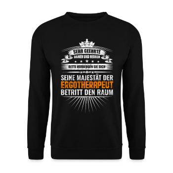 Spruch Ergotherapeut Vintage - Unisex Pullover - Schwarz - Vorne - Alina (178cm) & Michal (187cm)