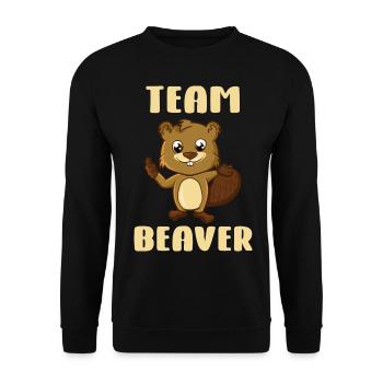 Team Biber - Sweat-shirt Unisexe - noir - Devant - Alina (178cm) & Michal (187cm)