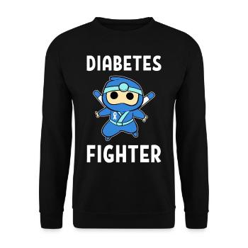 Diabetes Diabetic Insulin Fighter - Unisex Sweatshirt - black - Front - Alina (178cm) & Michal (187cm)