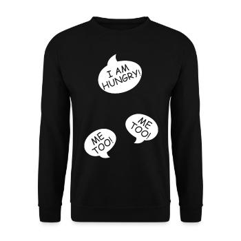Schwangerschaft verkünden Zwillinge Mama Mutter - Unisex Pullover - Schwarz - Vorne - Alina (178cm) & Michal (187cm)