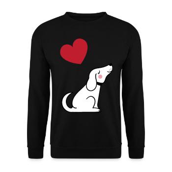 Chien - Sweat-shirt Unisexe - noir - Devant - Alina (178cm) & Michal (187cm)