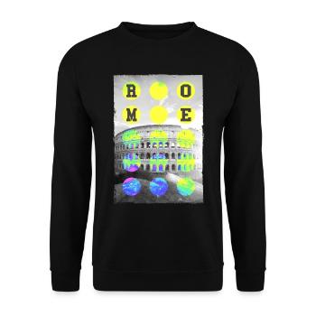 Rome Rome Italie Ville Skyline Accueil Amour Vacances - Sweat-shirt Unisexe - noir - Devant - Alina (178cm) & Michal (187cm)