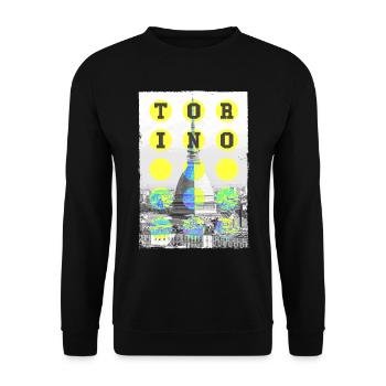 Turin Torino Italy City Skyline Holiday Love - Unisex Sweatshirt - black - Front - Alina (178cm) & Michal (187cm)
