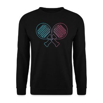 Padelschläger Padel Spieler Padel-Tennis - Unisex Pullover - Schwarz - Vorne - Alina (178cm) & Michal (187cm)