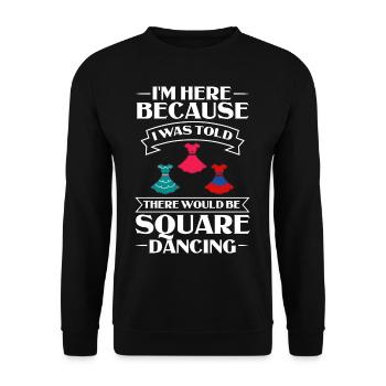 Square Dance Music Caller Folk Dance Dancer Usa - Unisex Sweatshirt - black - Front - Alina (178cm) & Michal (187cm)