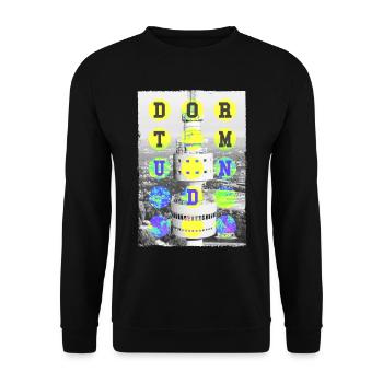 Dortmund Allemagne Ville Skyline Accueil Amour - Sweat-shirt Unisexe - noir - Devant - Alina (178cm) & Michal (187cm)